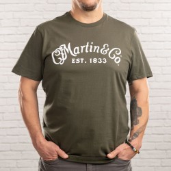 Martin & Co Shirt Olive with White Logo Medium