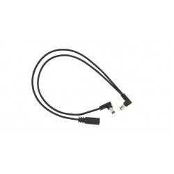 RockBoard Flat Daisy Chain Cable Black 2 Outputs Haaks 30cm