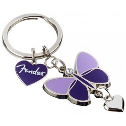 Fender keychain butterfly purple