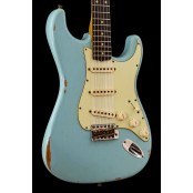 Fender Custom Shop Limited edition 1960 Stratocaster, relic, faded aged daphne blue