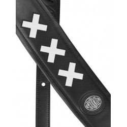 Gaucho gitaarband padded deluxe with white crosses