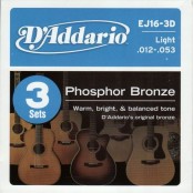D'Addario snaren Phosphor Bronze EJ16-3pack