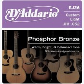 D'Addario snaren Phosphor Bronze Custom Light EJ26