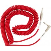 Fender Original Series Coil Cable, Straight-Angle, 30', Fiesta Red