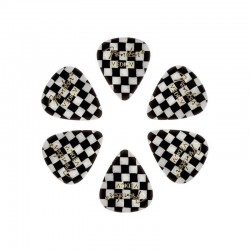 Fender Plectrums Checkers 12pack Medium Celluloid