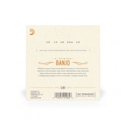 D'Addario EJ61 Nickel Plated Steel Banjo Snaren 5-Snarig (10-23)