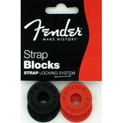Fender Strap Blocks 4-Pack, Black Red
