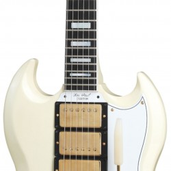 Gibson Custom 1963 Les Paul SG Custom Reissue 3-Pickup w/ Maestro VOS Classic White
