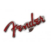 Fender pin logo red