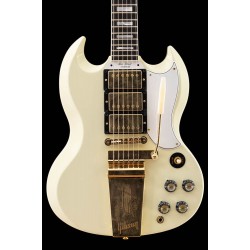 Gibson Custom 1963 Les Paul SG Custom Reissue 3-Pickup w/ Maestro Vibrola VOS Classic White