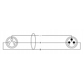 Cordial Microfoon Cable Rean Silver XLR Male/Female 5mtr