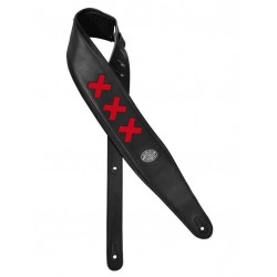 Gaucho gitaarband padded deluxe with red crosses