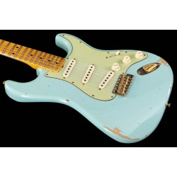 Fender Custom Shop Limited Edition '62 "Bone-Tone" Strat Relic, Faded Aged Daphne Blue