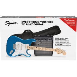 Squier Affinity Series Stratocaster HSS Pack, Maple Fingerboard, Lake Placid Blue