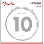 Fender Super Bullet® Strings, Nickel Plated Steel, Bullet End, 3250R Gauges .010-.046 (6)