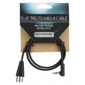 Rockboard Flat TRS to MIDI Cable Black 60cm