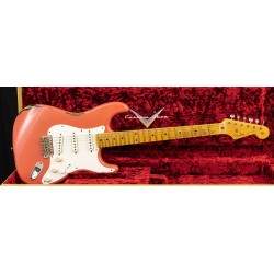 Fender Custom Shop CS 50s Stratocaster, Journeyman Relic Faded/Aged Tahitian Coral over 2-Color Sunburst 2TS MN