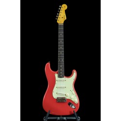 Fender Custom Shop CS 62/63 Stratocaster, Journeyman Relic Aged Fiesta Red FRD RW