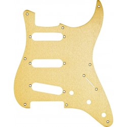 Fender Limited Pickguard, Stratocaster S/S/S, 8-Hole Mount, Gold Anodized Aluminum, 1-Ply