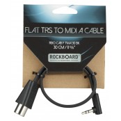 Rockboard Flat TRS to MIDI Cable Black 30cm