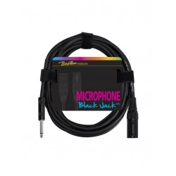 Boston Black Jack Microphone Cable XLR/Jack 1mtr