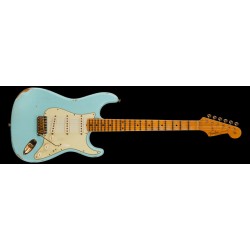 Fender Custom Shop Limited Edition '62 "Bone-Tone" Strat Relic, Faded Aged Daphne Blue preorder