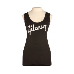 Gibson Distressed Logo Women's Tanktop (Black), Medium