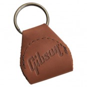 Gibson Premium Leather Pickholder Keychain Brown