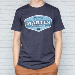 Martin & Co Shirt Retro Americas Guitar Navy Extra Large